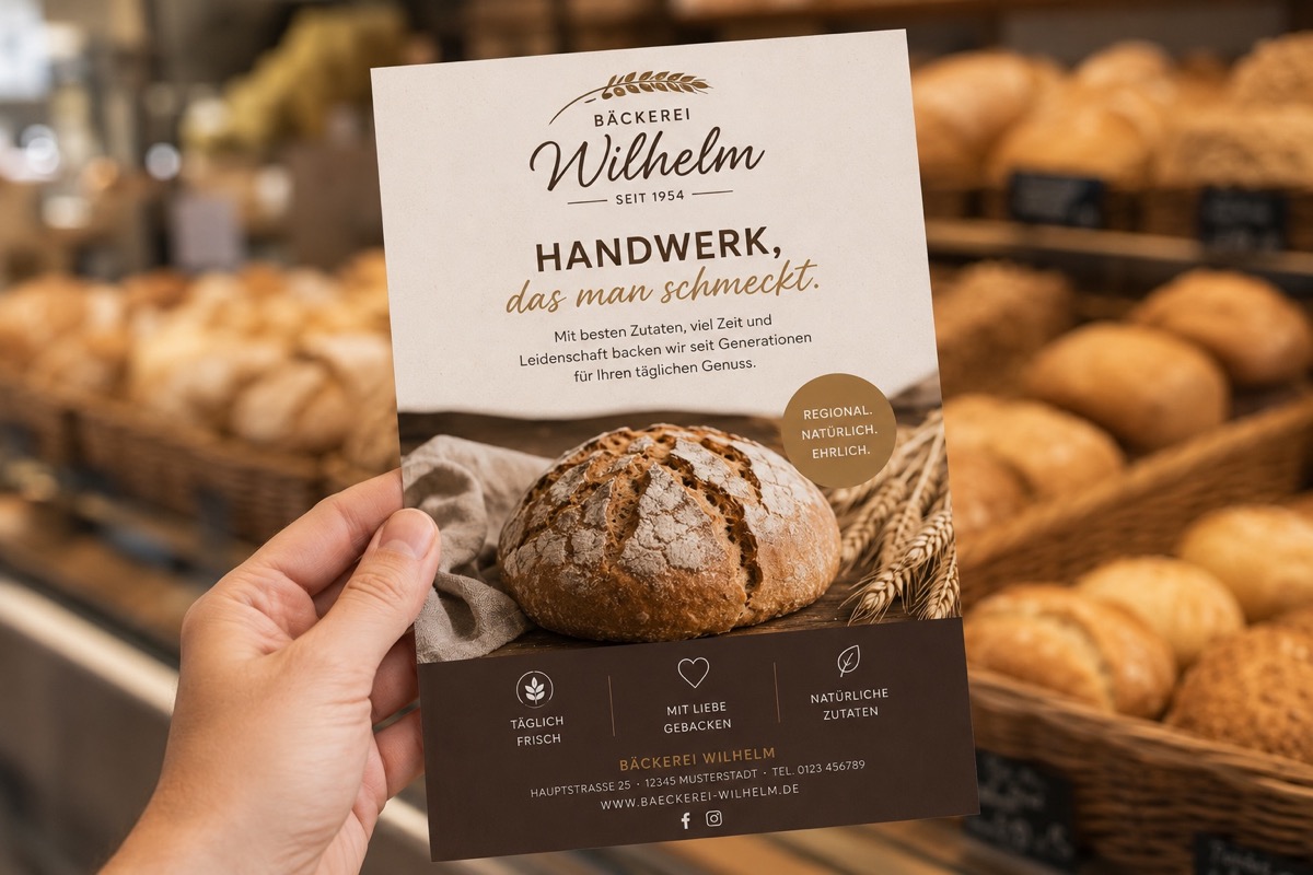 Flyer und Speisekarten Design
